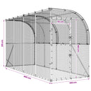 vidaXL Fali Tyúkól Ezüst 600 x 150 x 215 cm Horganyzott Acél