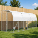 vidaXL Fali Tyúkól Ezüst 600 x 150 x 215 cm Horganyzott Acél