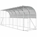vidaXL Fali Tyúkól Ezüst 600 x 150 x 215 cm Horganyzott Acél