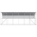 vidaXL Fali Tyúkól Ezüst 600 x 150 x 215 cm Horganyzott Acél