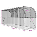 vidaXL Fali Tyúkól Ezüst 600 x 150 x 215 cm Horganyzott Acél