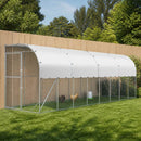 vidaXL Fali Tyúkól Ezüst 600 x 150 x 215 cm Horganyzott Acél