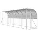 vidaXL Fali Tyúkól Ezüst 600 x 150 x 215 cm Horganyzott Acél