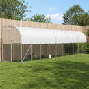 vidaXL Fali Tyúkól Ezüst 600 x 150 x 215 cm Horganyzott Acél