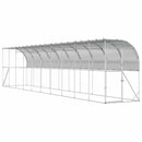 vidaXL Fali Tyúkól Ezüst 600 x 150 x 215 cm Horganyzott Acél