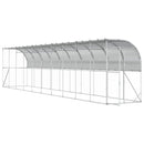 vidaXL Fali Tyúkól Ezüst 600 x 150 x 215 cm Horganyzott Acél