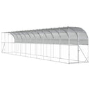 vidaXL Fali Tyúkól Ezüst 600 x 150 x 215 cm Horganyzott Acél