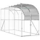 vidaXL Falat támasztó tyúkól Ezüst 400 x 100 x 215 cm Horganyzott Acél