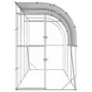 vidaXL Falat támasztó tyúkól Ezüst 400 x 100 x 215 cm Horganyzott Acél