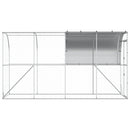 vidaXL Falat támasztó tyúkól Ezüst 400 x 100 x 215 cm Horganyzott Acél