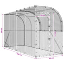 vidaXL Falat támasztó tyúkól Ezüst 400 x 100 x 215 cm Horganyzott Acél