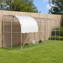 vidaXL Falat támasztó tyúkól Ezüst 600 x 100 x 215 cm Horganyzott Acél