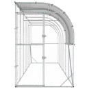 vidaXL Falat támasztó tyúkól Ezüst 600 x 100 x 215 cm Horganyzott Acél