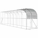 vidaXL Falat támasztó tyúkól Ezüst 800 x 100 x 215 cm Horganyzott Acél