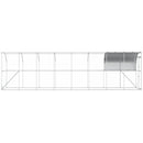 vidaXL Falat támasztó tyúkól Ezüst 800 x 100 x 215 cm Horganyzott Acél