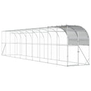 vidaXL Falat támasztó tyúkól Ezüst 1000 x 100 x 215 cm