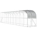 vidaXL Falat támasztó tyúkól Ezüst 1000 x 100 x 215 cm