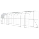 vidaXL Falat támasztó tyúkól Ezüst 1000 x 100 x 215 cm