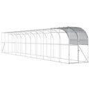 vidaXL Falat támasztó tyúkól Ezüst 1200 x 100 x 215 cm