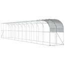 vidaXL Falat támasztó tyúkól Ezüst 1200 x 100 x 215 cm