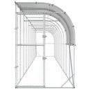 vidaXL Falat támasztó tyúkól Ezüst 1200 x 100 x 215 cm