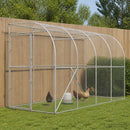 vidaXL Fali Tyúkól Ezüst 600 x 150 x 215 cm Horganyzott Acél