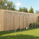vidaXL Fali Tyúkól Ezüst 600 x 150 x 215 cm Horganyzott Acél