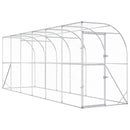 vidaXL Fali Tyúkól Ezüst 600 x 150 x 215 cm Horganyzott Acél