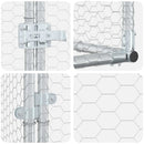 vidaXL Fali Tyúkól Ezüst 600 x 150 x 215 cm Horganyzott Acél