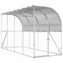 vidaXL Fali Tyúkól Ezüst 600 x 150 x 215 cm Horganyzott Acél