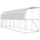 vidaXL Fali Tyúkól Ezüst 600 x 150 x 215 cm Horganyzott Acél