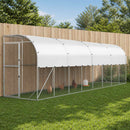 vidaXL Fali Tyúkól Ezüst 600 x 150 x 215 cm Horganyzott Acél
