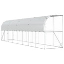 vidaXL Fali Tyúkól Ezüst 600 x 150 x 215 cm Horganyzott Acél