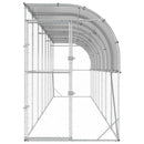 vidaXL Fali Tyúkól Ezüst 600 x 150 x 215 cm Horganyzott Acél