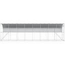 vidaXL Fali Tyúkól Ezüst 600 x 150 x 215 cm Horganyzott Acél