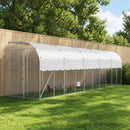 vidaXL Fali Tyúkól Ezüst 600 x 150 x 215 cm Horganyzott Acél