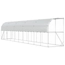 vidaXL Fali Tyúkól Ezüst 600 x 150 x 215 cm Horganyzott Acél