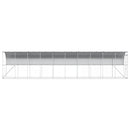 vidaXL Fali Tyúkól Ezüst 600 x 150 x 215 cm Horganyzott Acél