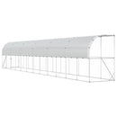 vidaXL Fali Tyúkól Ezüst 600 x 150 x 215 cm Horganyzott Acél