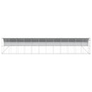vidaXL Fali Tyúkól Ezüst 600 x 150 x 215 cm Horganyzott Acél