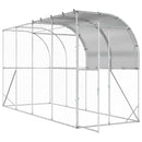 vidaXL Falat támasztó tyúkól Ezüst 400 x 150 x 215 cm Horganyzott Acél