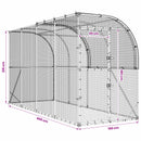 vidaXL Falat támasztó tyúkól Ezüst 400 x 150 x 215 cm Horganyzott Acél