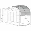 vidaXL Falat támasztó tyúkól Ezüst 600 x 150 x 215 cm Horganyzott Acél