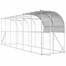 vidaXL Falat támasztó tyúkól Ezüst 600 x 150 x 215 cm Horganyzott Acél