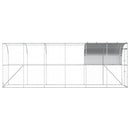 vidaXL Falat támasztó tyúkól Ezüst 600 x 150 x 215 cm Horganyzott Acél