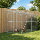 vidaXL Fali Tyúkól Ezüst 600 x 150 x 215 cm Horganyzott Acél