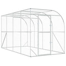 vidaXL Fali Tyúkól Ezüst 600 x 150 x 215 cm Horganyzott Acél