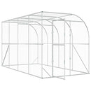 vidaXL Fali Tyúkól Ezüst 600 x 150 x 215 cm Horganyzott Acél