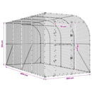 vidaXL Fali Tyúkól Ezüst 600 x 150 x 215 cm Horganyzott Acél