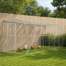 vidaXL Fali Tyúkól Ezüst 600 x 150 x 215 cm Horganyzott Acél